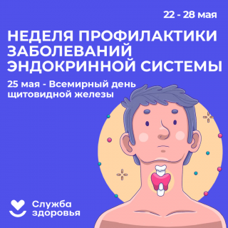 Неделя профилактики заболеваний эндокринной системы (в честь Всемирного дня щитовидной железы 25 мая)